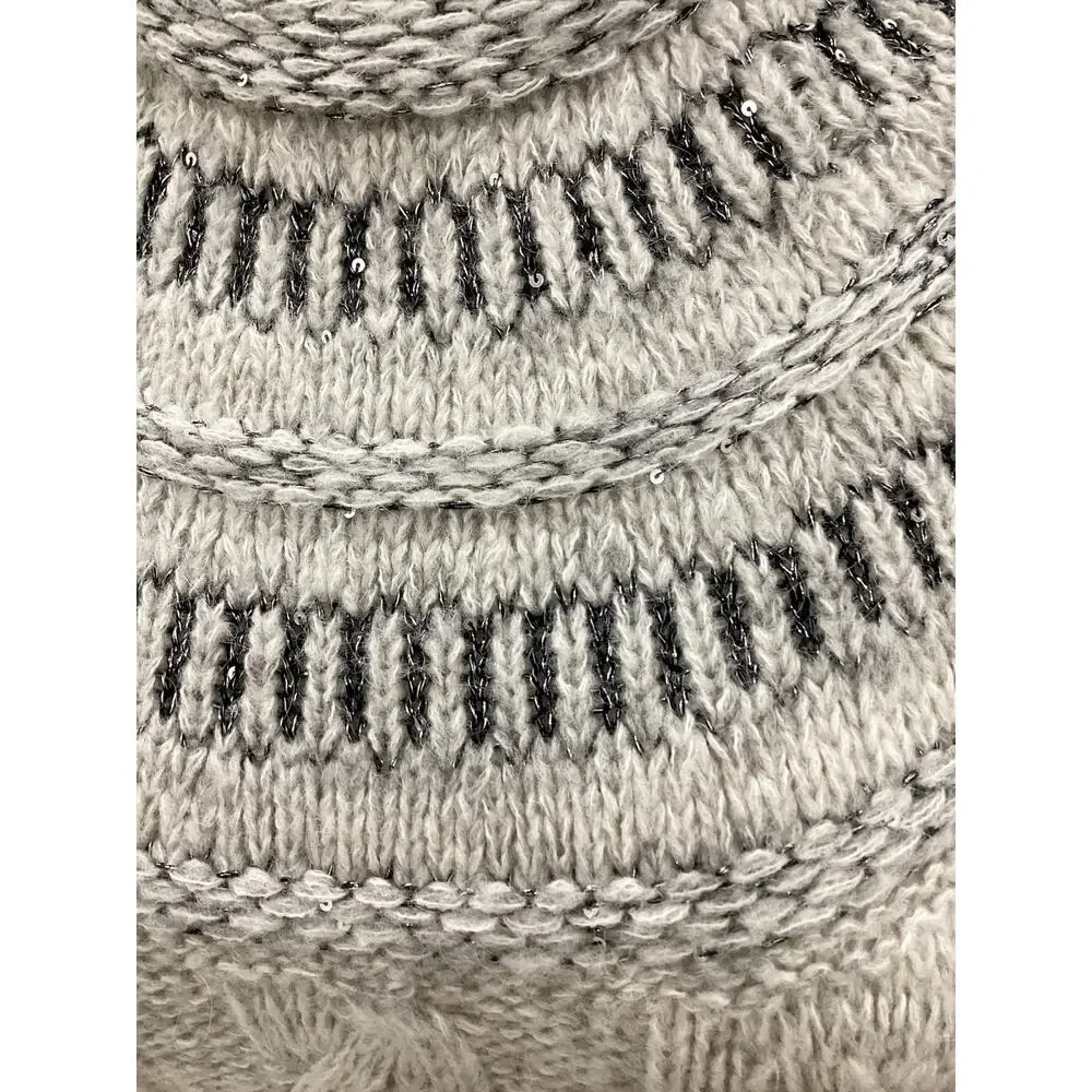 Free People Dress Women’s Size S Nordic Night Knit Cap Sleeve Wool Blend Gray